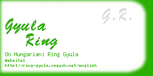 gyula ring business card